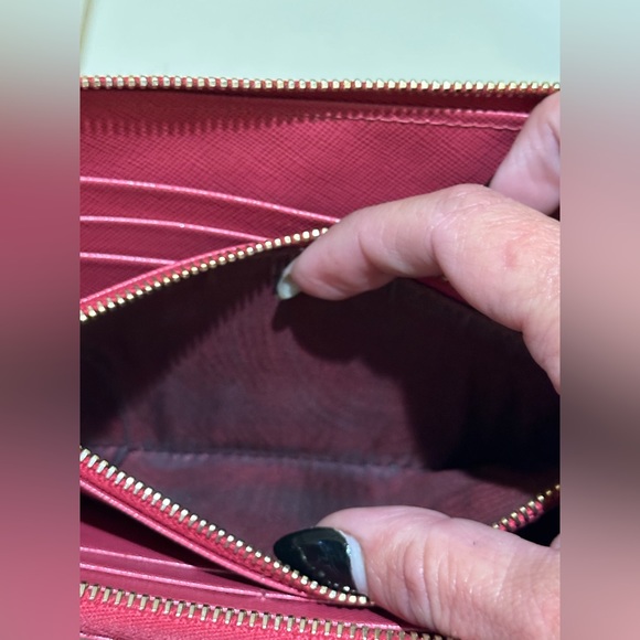 Prada Pink Saffiano Long Zip Wallet - Picture 9 of 13